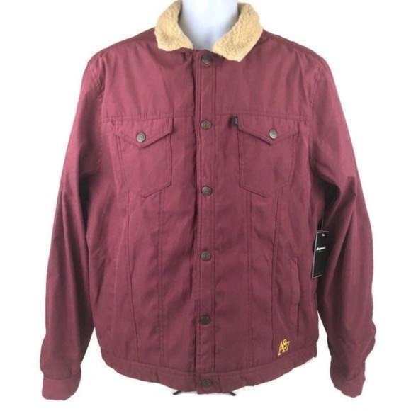 Aeropostale Other - Aeropostale Burgundy Sherpa Lined Jacket